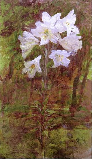 Ellen Day Hale Lilies. Private collection. Sweden oil painting art